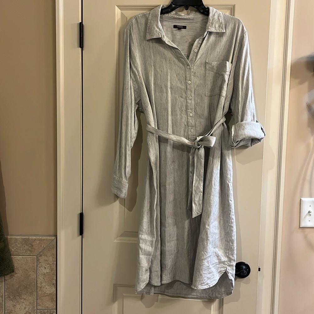 NYDJ Linen Shirt Dress Plus 1X